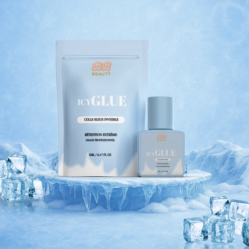 Colle extensions de cils bleue invisible