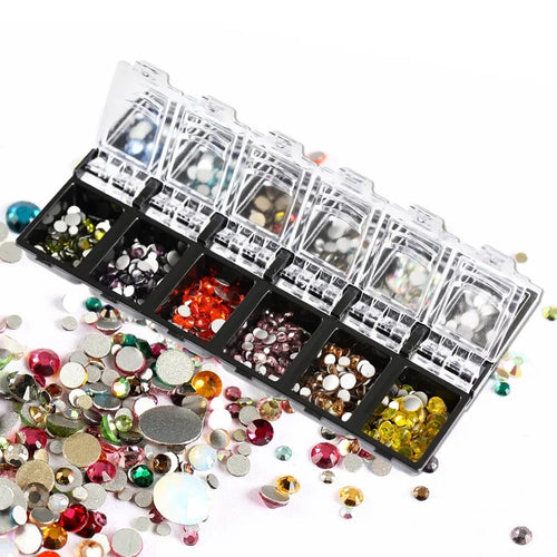 Boîte rangement strass transparent